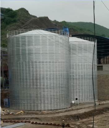 江永粮食钢板仓的安装全过程不用热焊接